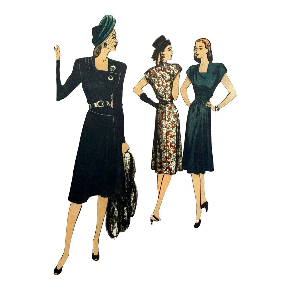 2008 Butterick Retro '46 Sewing Pattern Misses Dress & Belt Sizes 6-12 #B5281
